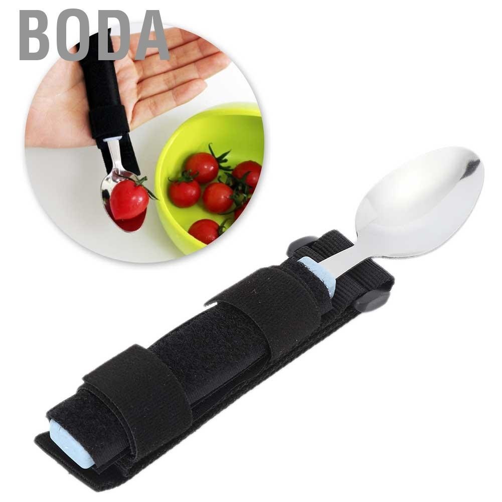 Boda Easy Grip Eating Aids Spoon Adaptive Utensils สแตนเลสสตีลหมุนได้