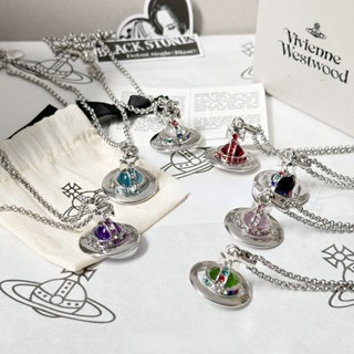 Colorful Classic Stereoscopic Planet Glass Ball Necklace for…