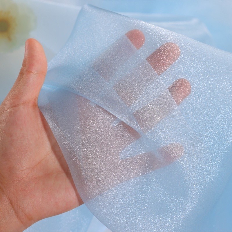 การเข้ารหัส Organza ผ้าตาข่ายสําหรับชุดแต่งงานเล็บภาพพื้นหลังผ้าผ้ากอซ Tulle ผ้าลูกไม้