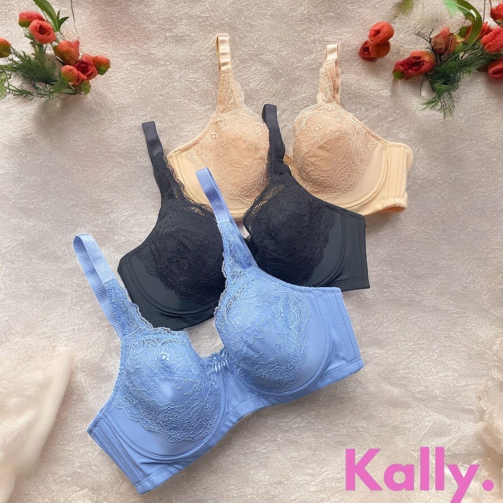 CALLY 925 Premium Jumbo Bra - Underwire - Thin Foam - Size 36-44 - Cup D