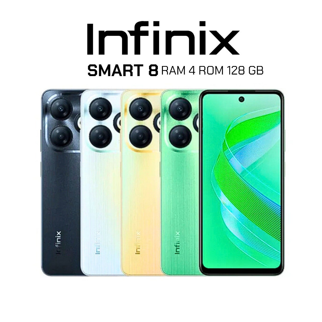 infinix SMART 8 (3+64GB) (4+128GB) หน้าจอ 90Hz ขนาด6.6นิ้วอัตราการสัมผัสหน้าจอ 90 เฮิรตซ์ (Refresh R