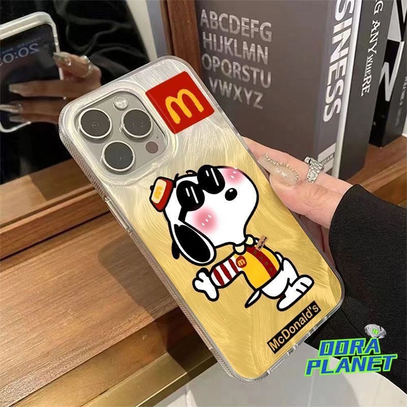 เต้นรําแว่นตากันแดด Snoopy สําหรับ IPhone 11PROMAX 15 15PLUS 14 XS 7PUS 8PLUS 12 14PROMAX XSMAX 13 SE2020 X XR หรูหรากันกระแทก Anti-Drop ความคิดสร้างสรรค์กรณีนุ่ม
