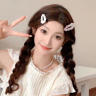 Polka Dot Bow Wave Cloud กิ๊บติดผมสาวหัวใจอเนกประสงค์ Duckbill คลิปคลิปด้านข้าง Hairpin เครื่องประดับผม