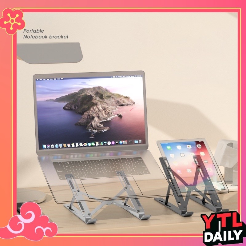แท่นวางโน๊ตบุ๊ค ขาตั้งโน๊ตบุ๊คพกพา อลูมิเนียม Notebook Laptop Stand ที่วางโน๊ตบุ๊ค ที่วางแล็ปท็อป