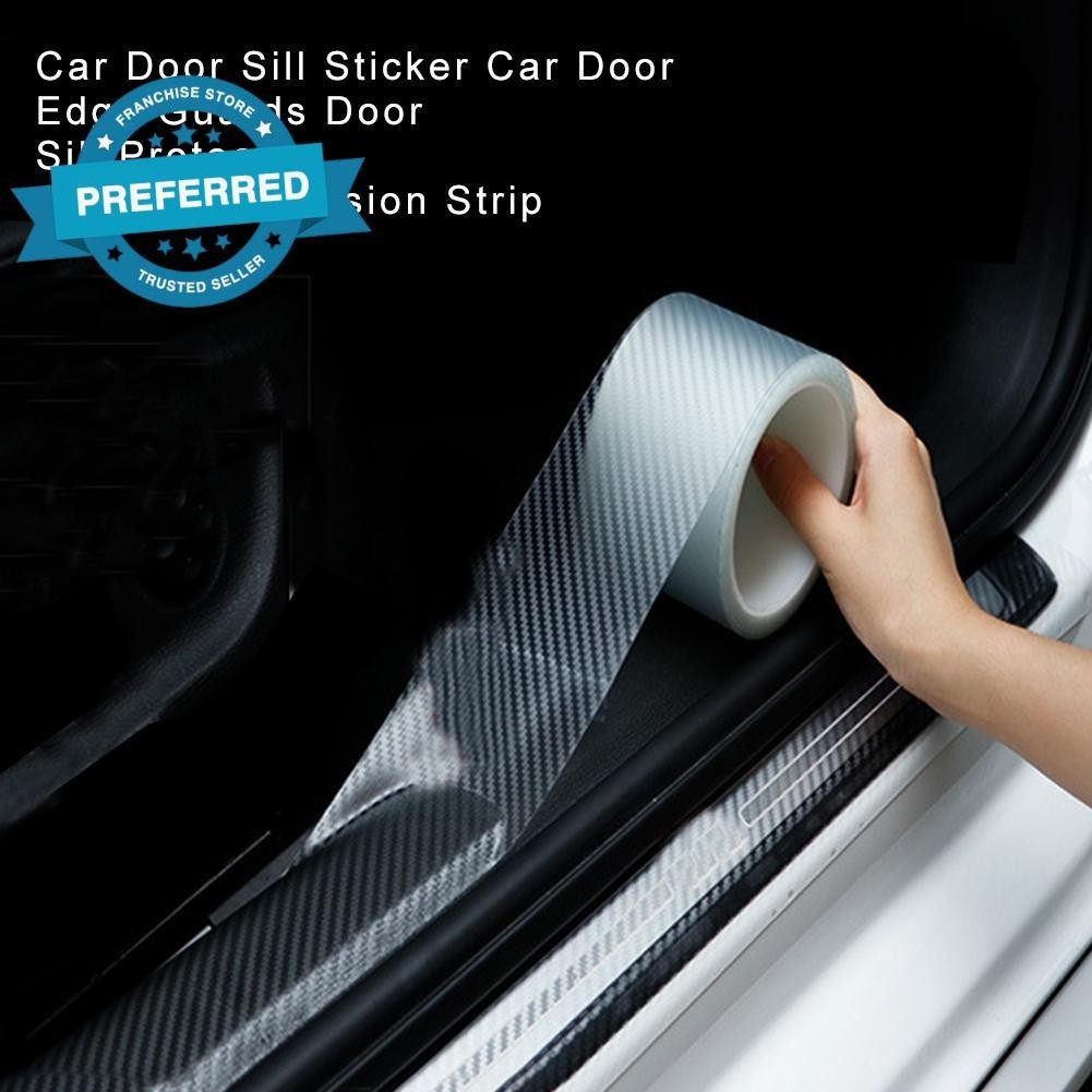 Auto Door Sill Guard พร้อมแถบป้องกันการชนกันสําหรับขอบประตูรถยนต์และสติ๊กเกอร์สําหรับธรณีประตูรถยนต์