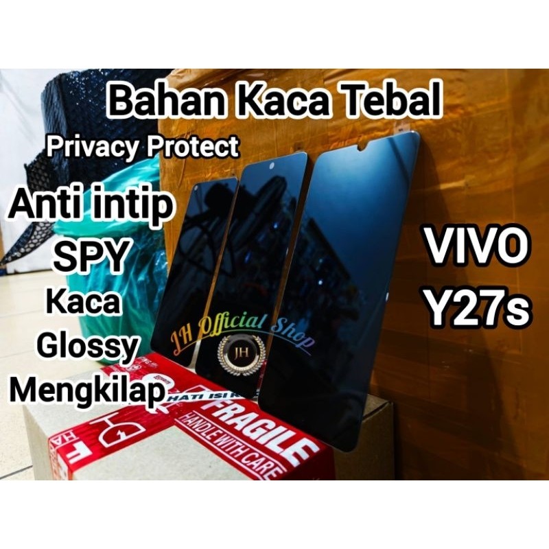 [SDW] pekanbaru/VIVO Y27S ANTI-SCRATCH THICK GLASS SPY BLACK ANTI-TIP PRIVACY TEMPERED GLASS PRIVATE