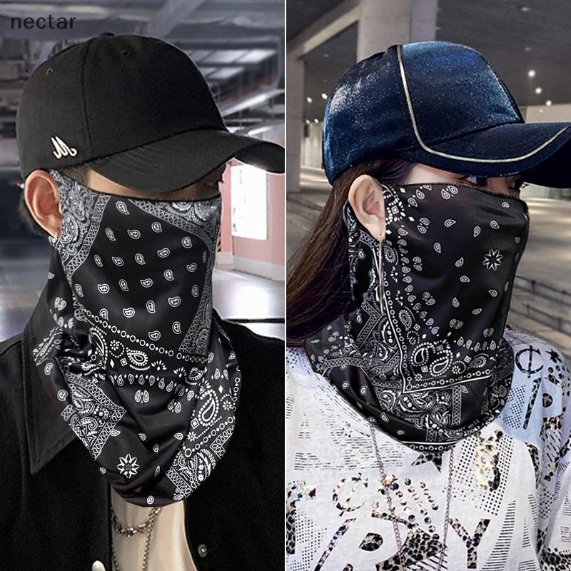 Tar 1 PC แฟชั่น Punk หน้ากากสําหรับผู้ชายผู้หญิงฤดูร้อน Face คอ UV ป้องกันผ้าพันคอหู Hip Hop กีฬากลางแจ้งขี่จักรยาน Sc N