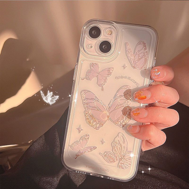 GOOD🔥เคสผีเสื้อน่ารักสำหรับ iPhone 11 13 เคสสำหรับ iPhone 15 11 13 14 12 Pro Max XR 14 15 X XS Max 7 Plus เคส 8 Plus 16