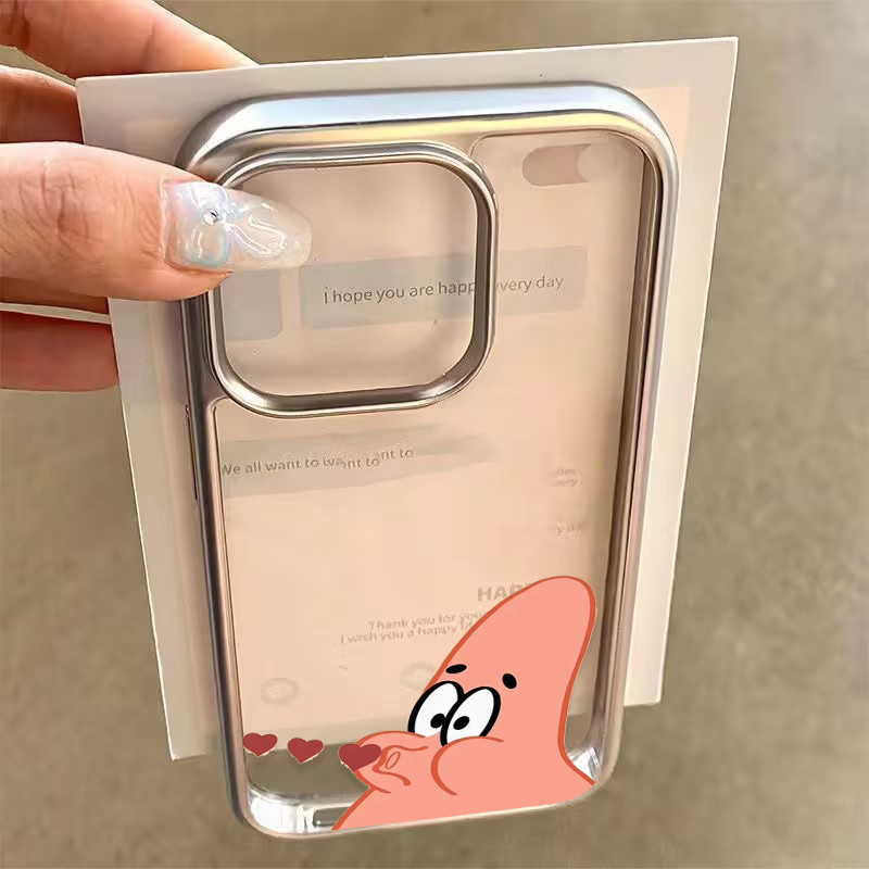 เคสซิลิโคนลายการ์ตูน สปองจ์บ็อบ แพทริคสตาร์ เคส 16 11 15 13 14 12 Pro Max 7 16 8 14 15 Plus XR X XS MAX SE 2020 เคส