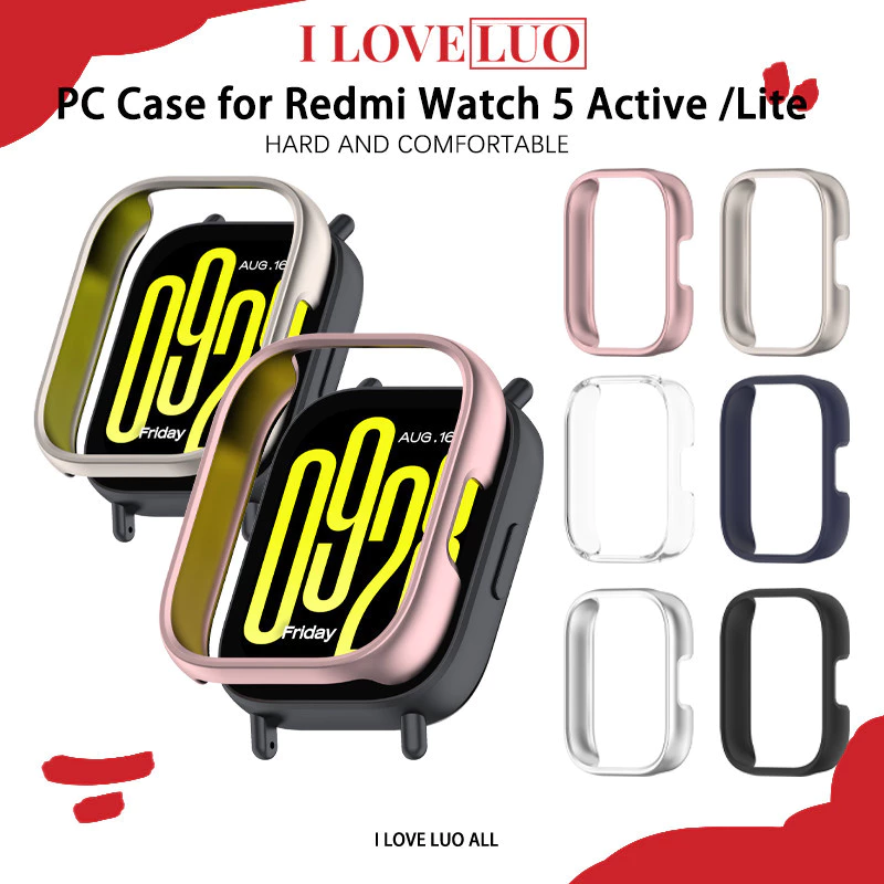 ที่อยู่อาศัยกระจกนิรภัย for Redmi Watch 5 Active ฝาครอบป้องกันหน้าจอพร้อมฟิล์ม for Redmi Watch 5 Lite