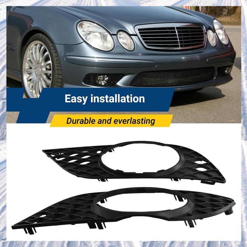 สําหรับ Mercedes Benz E Class W211 2006-2009 กันชนหน้าไฟตัดหมอกกรอบไฟตัดหมอกกระจังหน้า 2118850522, 2