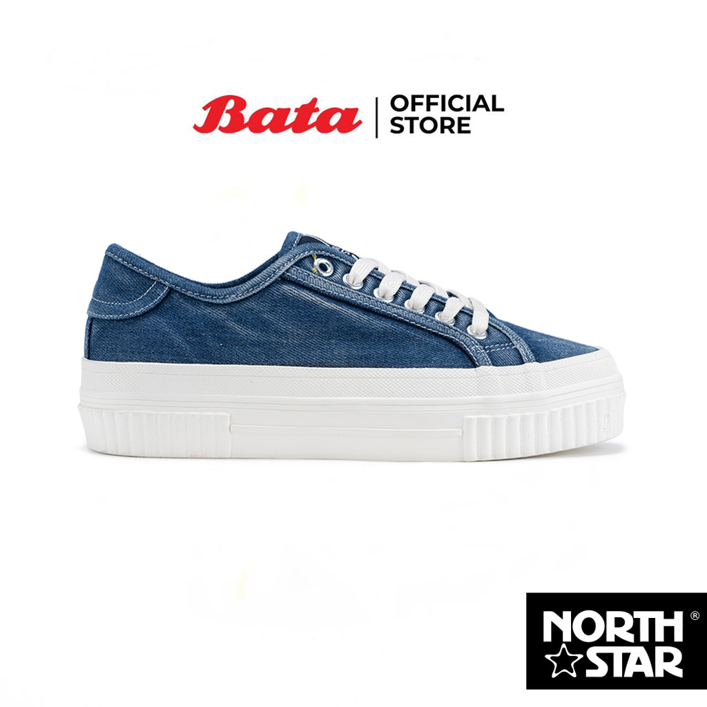 Bata บาจา North Star รองเท้าผ้าใบสนีคเกอร์แบบผูกเชือก สำหรับผู้หญิง สีน้ำเงิน รหัส 5209145