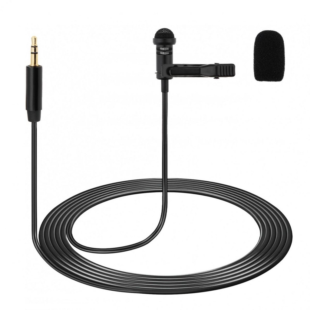 ไมโครโฟนแบบหนีบเสื้อสีดําเหมาะสําหรับ DJI Mic 2 / Rode Wireless Pro / Wireless GO 2, ไมโครโฟนแบบสวมปก Lav รอบทิศทาง