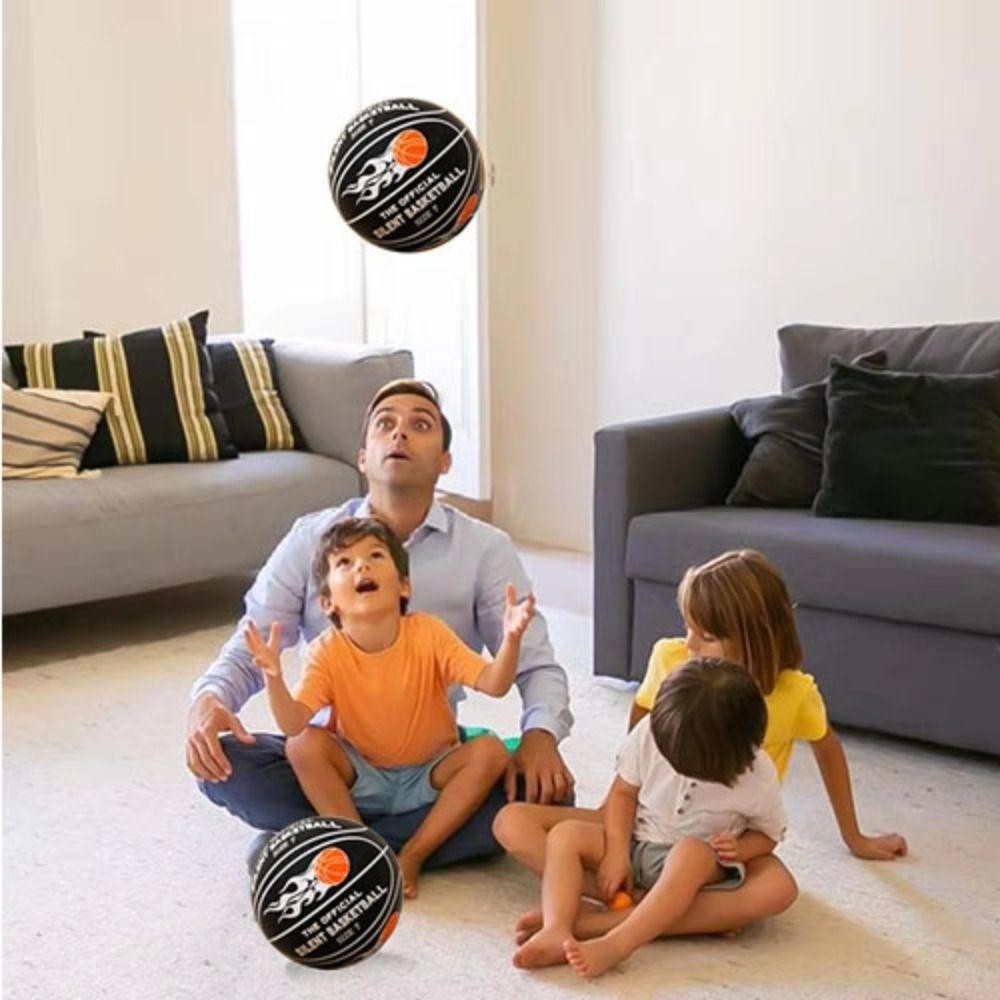 Vortexpulse Indoor Training Quiet Ball, Low Decibel High Elasticity Silent Bouncing Basketball, Impact-Resistant Foam High Density Foam Elastic Practice Ball Playroom