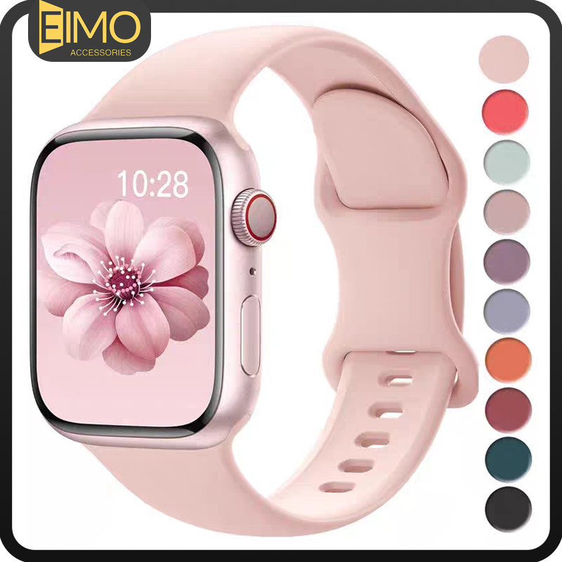 อุปกรณ์ซิลิโคนสปอร์ตนุ่ม for Smart Watch Series 11 10 9 8 7 6 5 4 IWatch Ultra 3 2 SE 49 46 45 44 42 41 40 38 มม