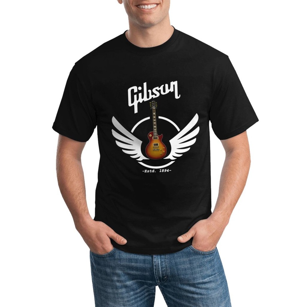 Gibson Guitar Logo Designer Sleeves เสื้อยืดพิมพ์ลายแบบกําหนดเอง