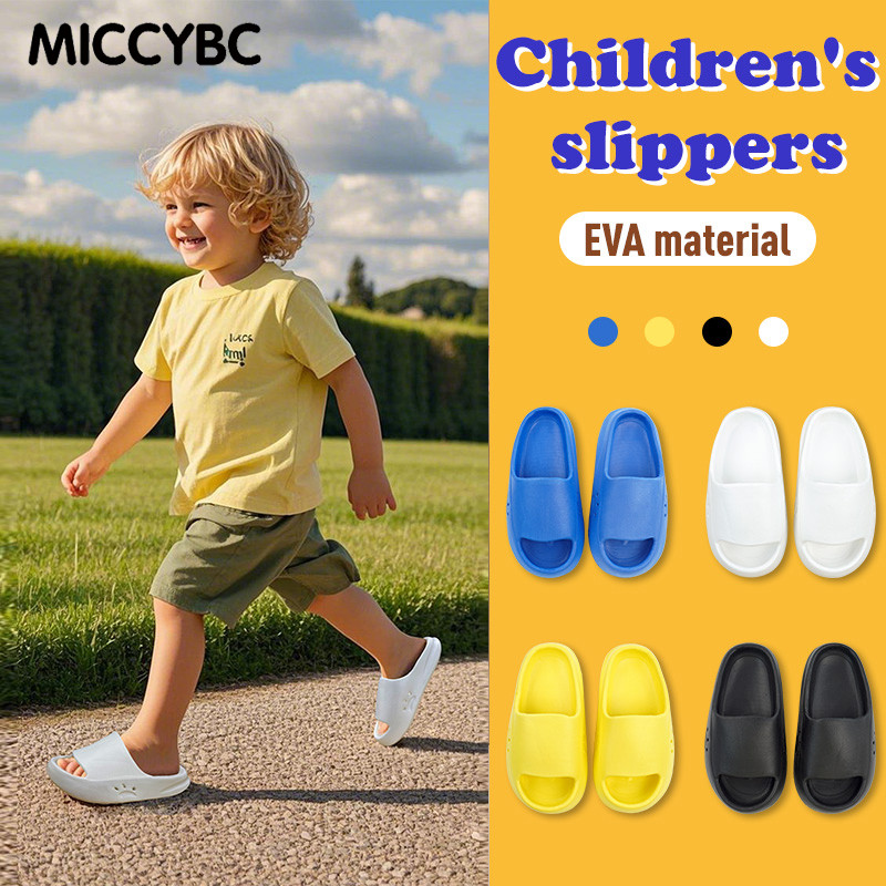 【Bangkok Delivery】รองเท้าแตะเด็ก Eva กันลื่นเหมาะสําหรับชายหาดและห้องน้ํา 3-12 ป