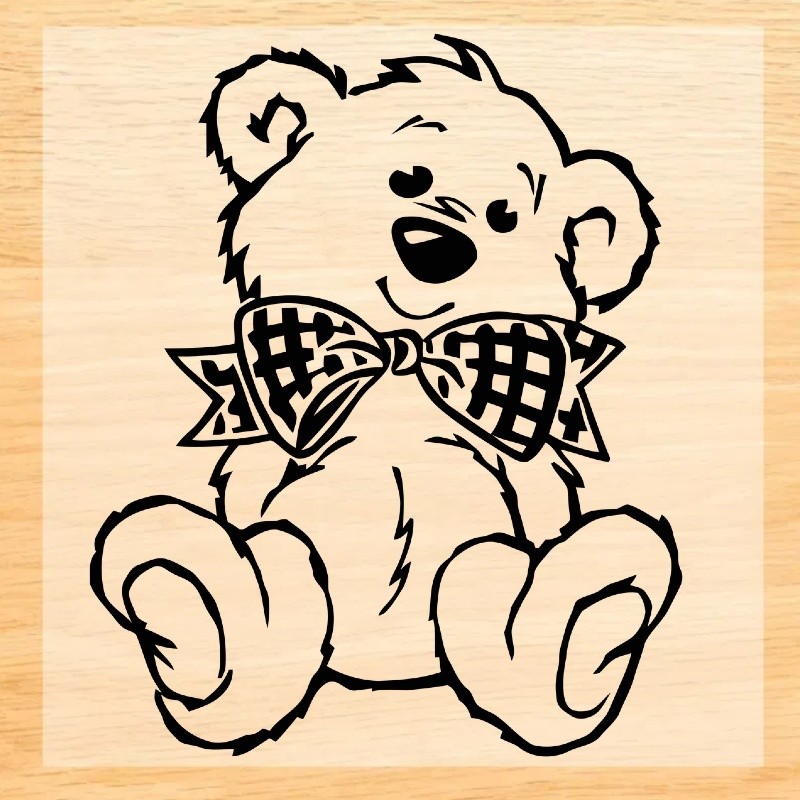 สติกเกอร์พิมพ์หมีน่ารักการถ่ายเทความร้อนสติกเกอร์นําไฟฟ้าความร้อนสติกเกอร์ล้างทําความสะอาดได้ตกแต่งเสื้อยืดและกระเป๋า - รูปที่ 4