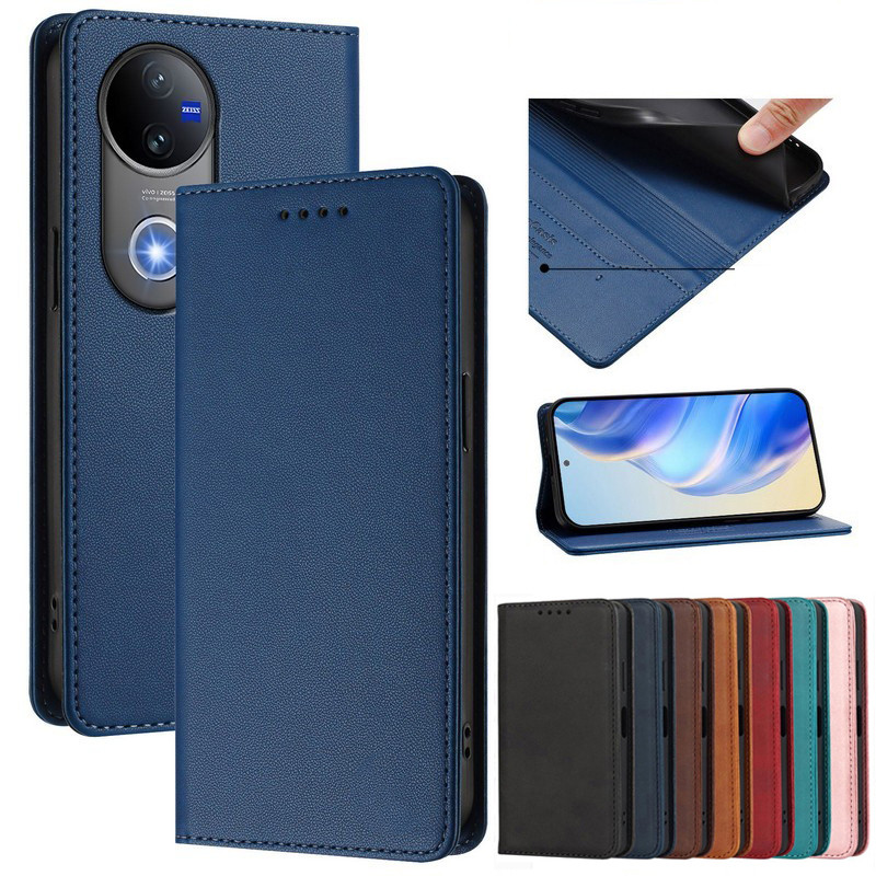 เคส กระเป๋าหนัง ตั้งได้ สำหรับ VIVO V50 Y29 4G V40 V40Pro (2024) S19 S19Pro V30 V30E V30Pro V27 V27Pro Y200 Y19S XUNDU