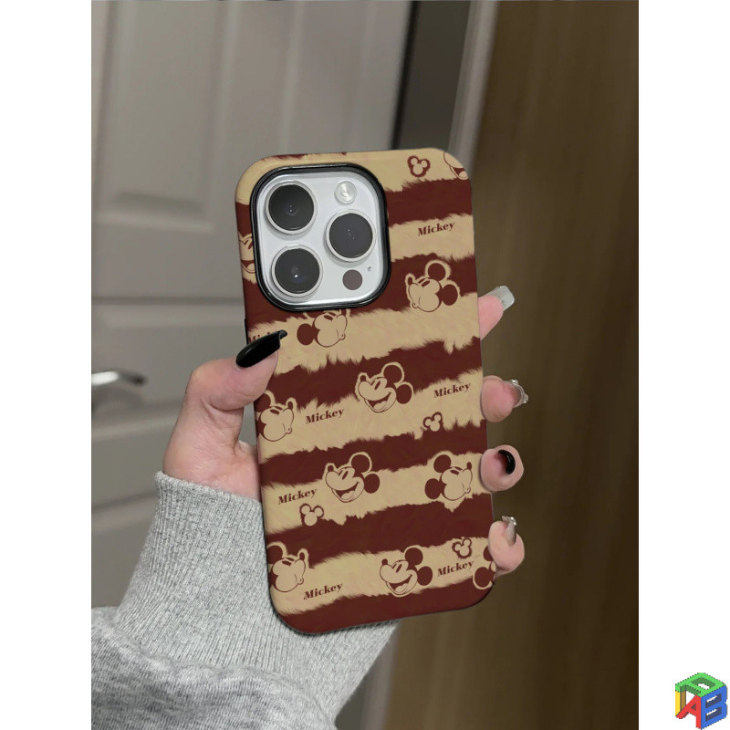มิกกี้น่ารักสําหรับเคสโทรศัพท์ Apple 15/16/17 Pro Max iPhone 14 Pro Max ฟิล์ม 13/12/11 Promax xsmax เคสป้องกันการล่มสลาย - รูปที่ 6