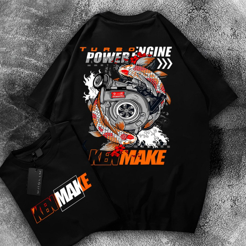 เสื้อยืด kenmake turbo power engine distro T-Shirt ดีเซล turbo fashion_ok, blackedition store