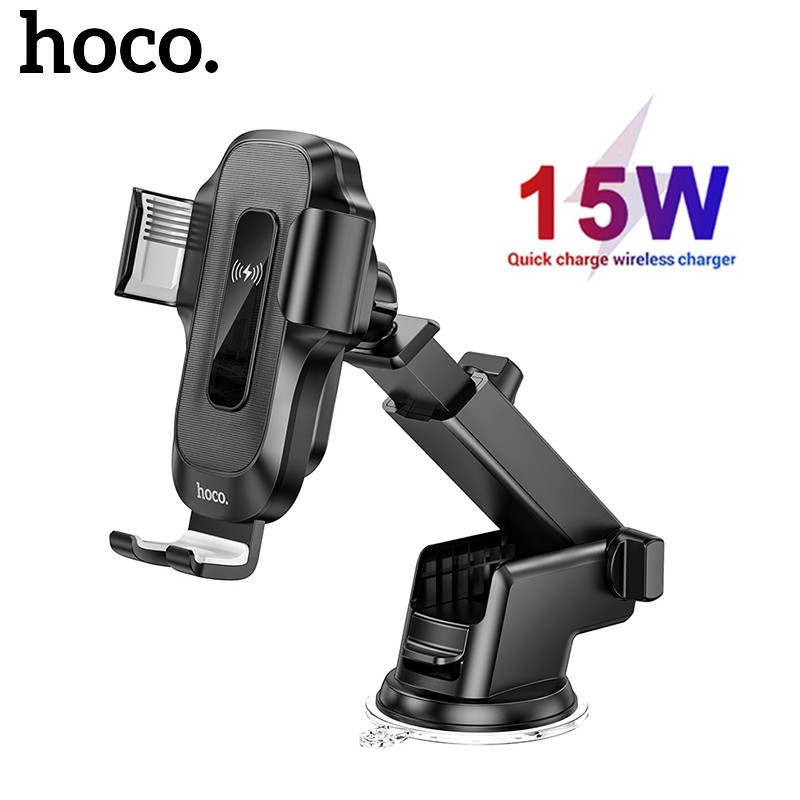 HOCO HW3 15W Wireless Car Phone Holder Automatic Induction Qi Wireless Fast Charging Holder 360 ° Ro