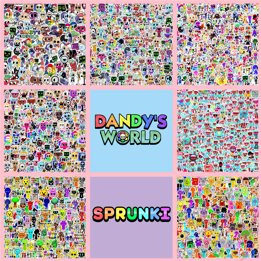 100PCS/110PCS ❉ Dandy's World / Sprunki Incredibox Stickers ❉ DIY Fashion Decals Doodle Stickers（7Styles）