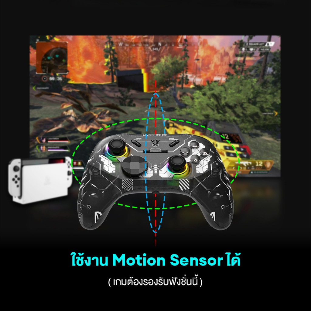 FANTECH Wireless gaming controller จอยเกมมิ่งไร้สาย / bluetooth รองรับ PC,PS, Android,IOS,รุ่น WGP15