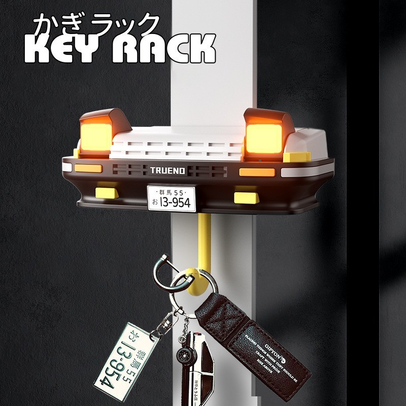 2025 ที่แขวนกุญแจรถไฟ AE86/MX-5 สไตล์สตรีท! แสงนีออน6เฉด+สายกันหลุดแรงดันสูง เปลี่ยนมุมได้180°