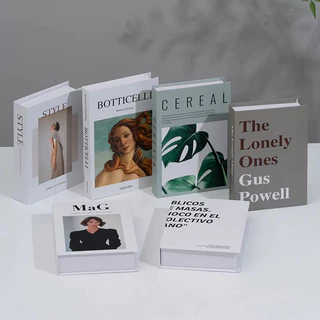 📚หนังสือปลอม ชุด 5 ชิ้น พร็อพถ่ายรูป หนังสือตั้งโชว์ พร็อพหนังสือ ม็อคอัพ ลวดลายสวยงามคมชัดเหมือนจริง พร้อมส่ง