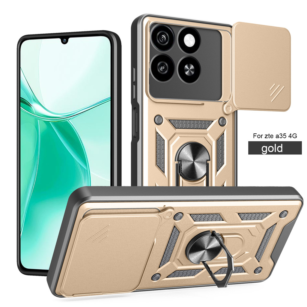 เคส ZTE Blade A35 4G Z2453 ZTE Blade A55 4G Z2450 รวมทุกอย่างเลนส์หน้าต่างบานเลื่อนซิลิโคนป้องกันการตกฝาครอบป้องกัน - รูปที่ 6