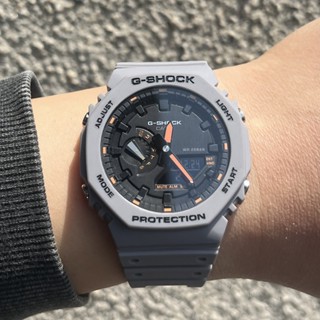 G*s*h*o*c*k GA-2100 สีเทาสีส้มผู้ชาย Analog Digital Sport Wa…