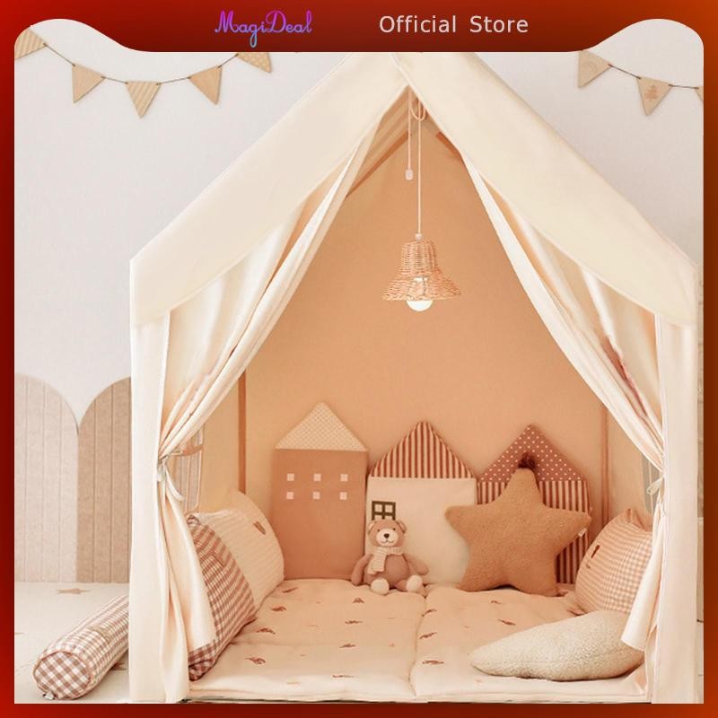 Magideal เด็กเล่นเต็นท์ปราสาทเด็กหญิง Easy Setup Fairy Playhouse ของขวัญเด็กวัยหัดเดิน