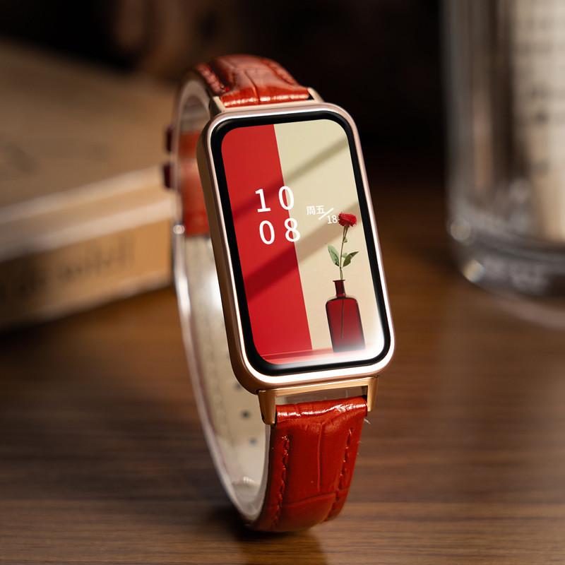 สายหนังแท้สําหรับhuawei Band 10 9 8 NFCนาฬิกาFit2 Fit3 GT 5pro 4 3 2 2pro 46 มม.42 มม.41 มม.43 มม.48 มม.สายนาฬิกาลายจระเข้สายรัดบุรุษเปลี่ยนสร้อยข้อมือ ราคา ถูกที่สุด ดีลบีเคเค แกลเลอรีภาพที่ 3