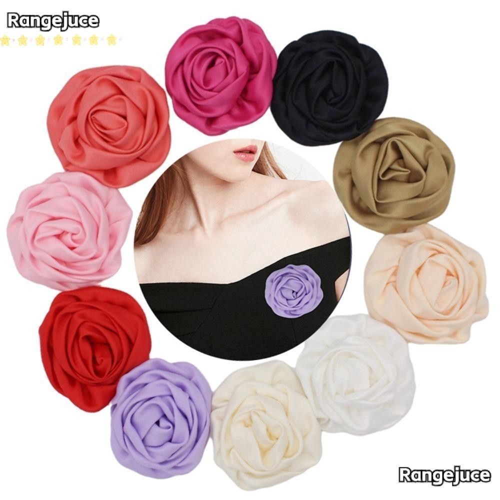 Rangejuce เข็มกลัด, เข็มกลัดดอกไม้ม้วนผ้า 7 ซม., เข็มกลัดปกแฮนด์เมด DIY