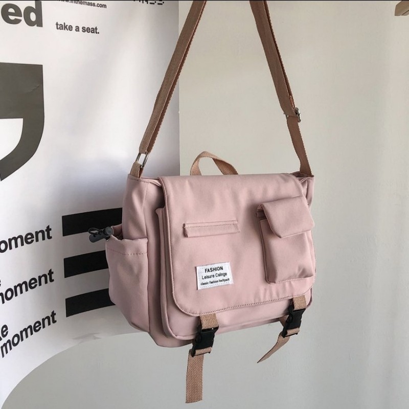 Minimalist Casual กระเป๋าสะพายข้างแฟชั่นกระเป๋าพร็อพนักเรียน - รูปที่ 3