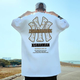 Basi💥 เสื้อผู้ชาย เสื้อยืด oversize เสื้อสตรีท เสื้อคอกลม เกรดพรีเมียม เสื้อคอตตอน100% ไม่หดตัว ใส่สบาย ลาย“XISHANMIAN”