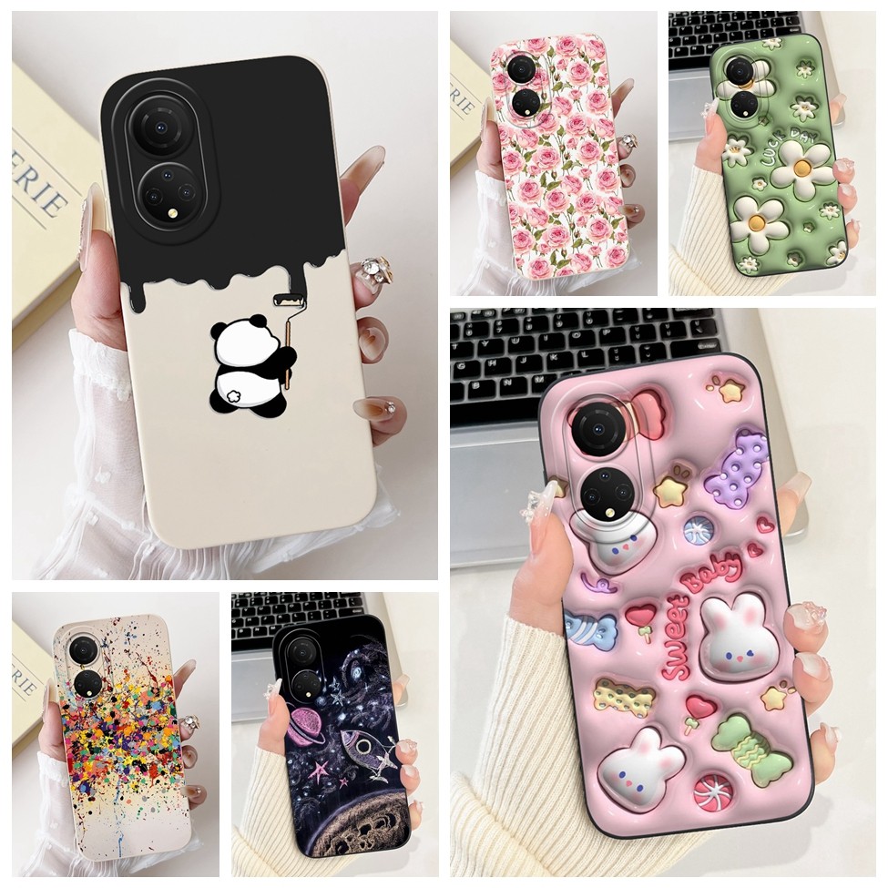Honor X7 กรณี CMA-LX2 แมวน่ารักแฟชั่นตลกซิลิโคนเคสโทรศัพท์ X7 Honor CMA-LX1 CMA-LX3 ปกหลัง