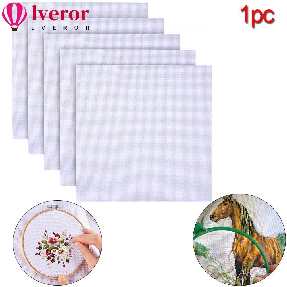 Lveror Aida Cloth Handmade Craft Cotton เย็บปักถักร้อยปักครอสติส