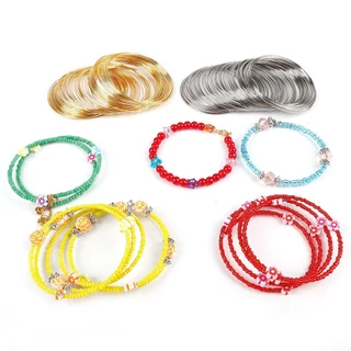 100 ข้อลวดเหล็ก ทําเอง เครื่องประดับทําด้วยมืออุปกรณ์เสริมสร้อยข้อมือแหวนคอแหวนแหวนลวดลวดเหล็กสร้อยข้อมือสร้อยคอ