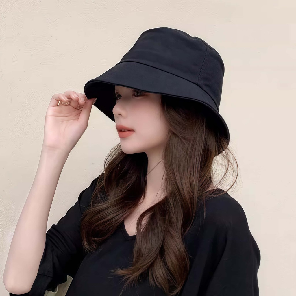 บักเก็ต​ สีพื้น หมวก กันแดด หมวกปีกรอบทรงสวย​ ผ้าดีค่ะ รูปที่ 6