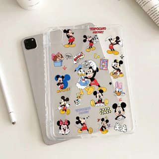 เคสสำหรับไอแพด มีที่ใส่ปากกา ใช้กับ Gen5/6/7/8/9/10 10.2 Air1/2/3/4/5/6 Mini 1/2/3/4/5 Por10.5/11 10.9 เคสใสแบบกันกระแทก