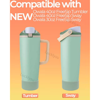 ซิลิโคนบูตสําหรับ owala 30oz & 40oz FreeSip Sway ขวด & Tumblers owala FreeSip tumbler boot owala อุปกรณ์เสริม, กันลื่น, ป้องกันรอยขีดข่วน, Stability Enhancer