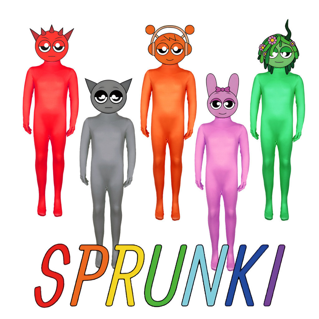 Rhythm box Sprunki กล่องกินได้ Sprunki บทบาทเล่นเครื่องแต่งกาย Sprunki เกมเด็กผู้ใหญ่ jumpsuit B032