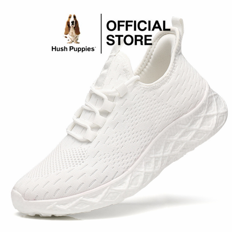 Hush Puppies รองเท้าผ้าใบลําลอง ส้นแบน สไตล์เกาหลี สําหรับผู้ชาย เหมาะกับการเล่นกีฬา ไซซ์ 45 46 47 48