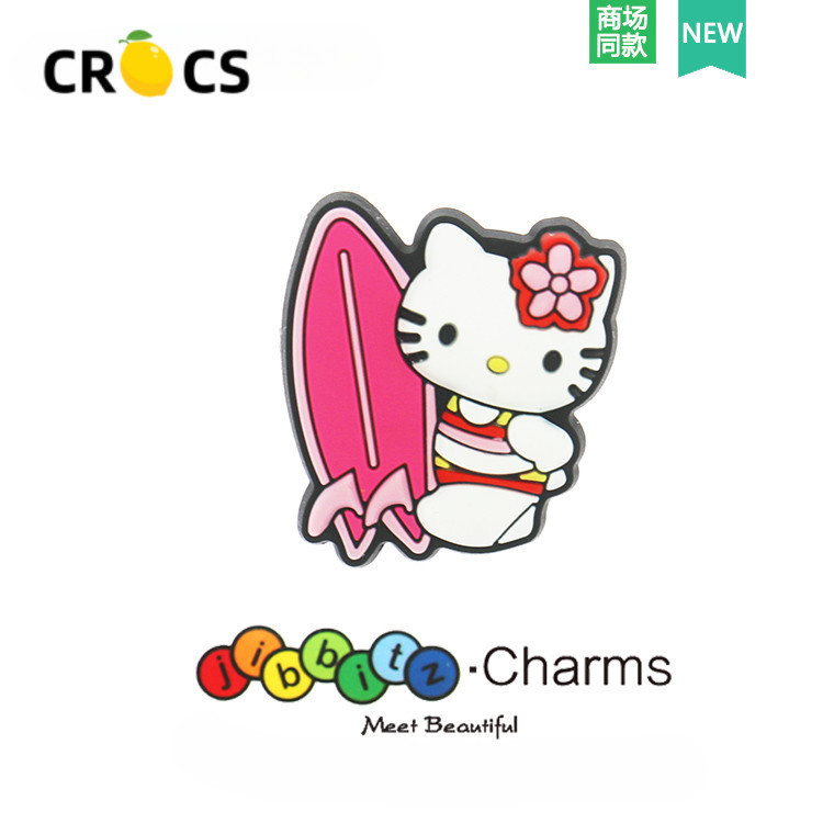 Crocs jibbitz ตัวติดรองเท้า crocs ลายการ์ตูนแมวเฮลโลคิตตี้น่ารัก สําหรับตกแต่งรองเท้า