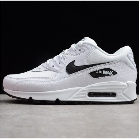 Nike_air max 90 รองเท้าผ้าใบหนัง สีขาวล้วน สําหรับผู้ชาย และผู้หญิง F525