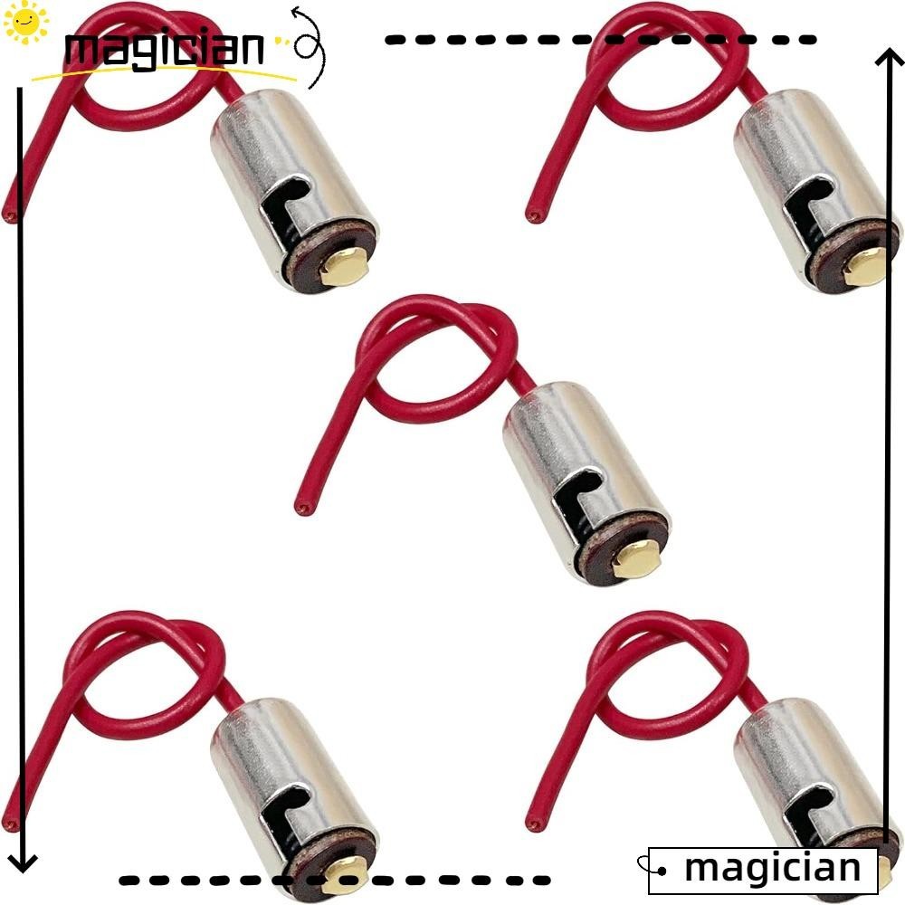 Mag ฐานหลอดไฟเบรก BA9S โลหะ LED 0.7x0.4 นิ้ว (L*D) ใช้ง่าย ยาว 3.9 นิ้ว 10 ชิ้น
