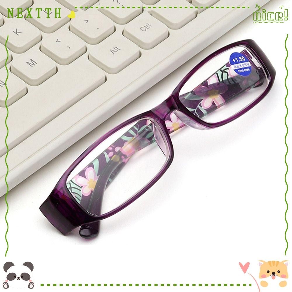 Nextth แว่นตาอ่านหนังสือ แฟชั่น แบบพกพา ป้องกันสายตา วินเทจ กรอบเบาพิเศษ