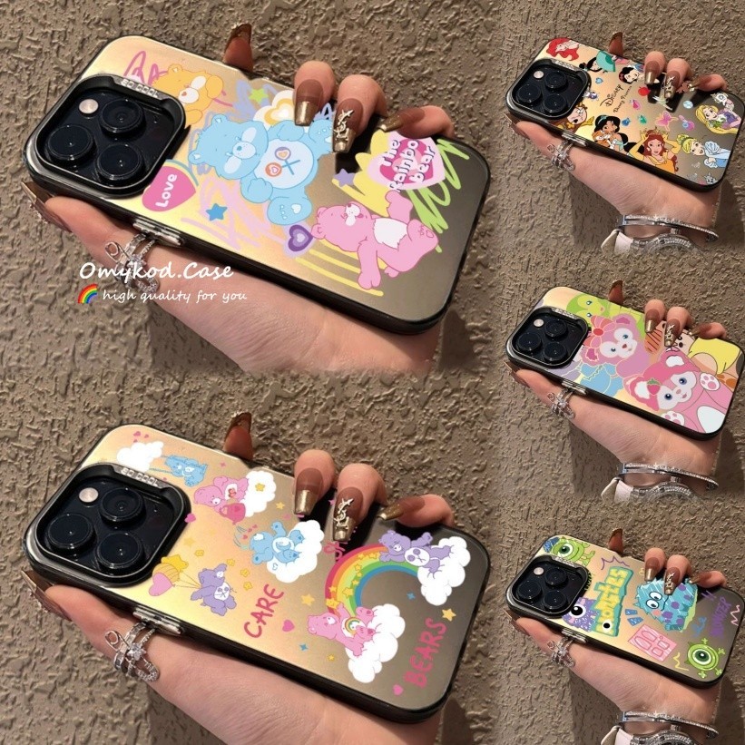Ready Stock Vivo Y17s 4G Y17 Y16 Y15A Y22 Y21 Y20 Y36 Y27 4G Y02 Y1S Vivo V29 V25 Cute Cartoon Bear Advanced Frosting Letter Lens Frame Anti Drop Phone Case Protection Back Cover